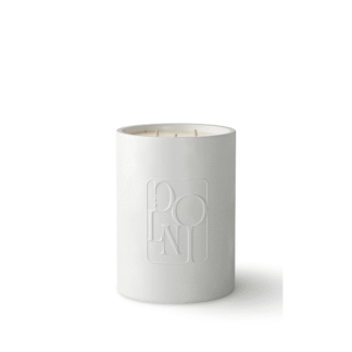 Amber & Patchouli baltos keramikos žvakė